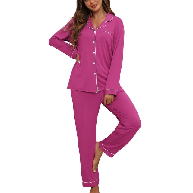 Conjunto de pijama de maternidad ZMJ, camisa de manga larga y pantalones, talla S