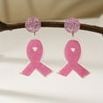 thumbnail image 4 of Cancer Awareness Ribbon Acrylic Earrings for Support and, 4 of 4