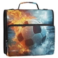 thumbnail image 6 of Zipper Binder Football Sparks Water Splash 1.5 Inch Binder Folder Bag with Shoulder Strap and Handle, 6 of 7