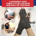 thumbnail image 5 of Doctor Developed Compression Gloves for Men & Women – Open-Finger Hand Support Gloves for Typing, Crafts & Everyday Comfort – Includes Doctor Handbook (Grey, XS, 1 Pair), 5 of 7