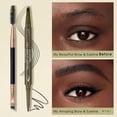 thumbnail image 2 of Lápices de cejas UCANBE de doble punta con brocha en forma de bobina, color negro suave, 2 of 8