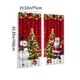 thumbnail image 3 of QISIWOLE Festive Christmas Themed Decorative Curtains, 2 Pack 65x29in Polyester Fabric with Rod Pocket, Holiday Window Display for Living Room Bedroom Party, Santa Snowman Starry Night, 3 of 6