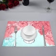 thumbnail image 2 of MKHERT Halloween Watercolor Skull with Peony Rose and Poppy Flowers Placemats Table Mats for Dining Room Kitchen Table Decoration 12x18 inch,Set of 4, 2 of 4