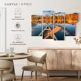 thumbnail image 4 of Elephant Stock Canoe Paddle Wall Art - Horizontal Multi Panel Canvas - 4 Pieceliving Room Wall Decor - Photography Hobbies And Lifestyle Multi Panel - Gray And Blue Decor - 24" x 14", 4 of 4