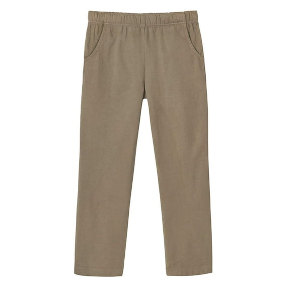 Girls Soft Cotton UPF 50  Jersey Pocket Pants | Dark Khaki
