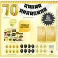 thumbnail image 2 of 70th Birthday Decoration Black and Gold for Boy & Girl, 70th Cake Topper, 70th Party Supplies for Her and Him, 70th Birthday Photo Props, 2 of 2