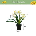 thumbnail image 2 of Bonsái de narciso de cuatro cabezas con flores falsas, decoración creativa, decoración de flores, simulación de flores artificiales, planta verde, planta en maceta, 2 of 5