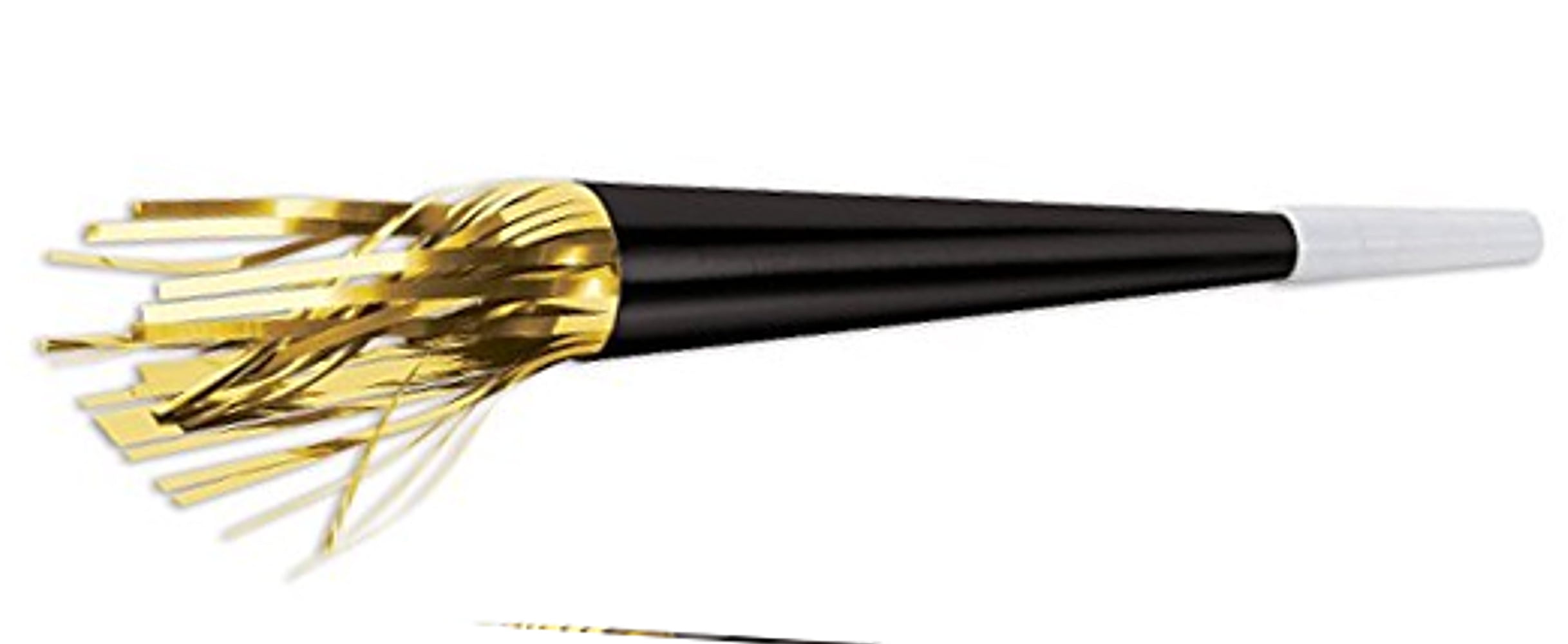 Beistle Black Noisemaker Horn with Gold Tassels Party Favor