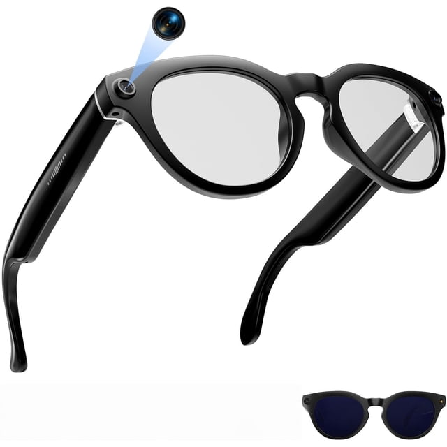 Gafas inteligentes AI con cámara HD de 8 MP, traducción en tiempo real