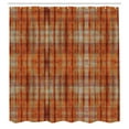 thumbnail image 2 of Ambesonne Rust Color Shower Curtain, Industrial Checkered, 69"Wx70"L, Cinnamon and Dusk, 2 of 4