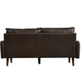 thumbnail image 4 of Hybition Faux Leather Sofa Modern Couch with Wooden Legs Brown, 4 of 8