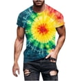 thumbnail image 3 of DIOAZUD Men's Short Sleeve Graphic Tees Big and Tall Causal Tie Dye Shirts Loose Fit Crewneck T-Shirts Fashion Tee for Summer, 3 of 6