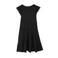 thumbnail image 5 of EnJoCho Summer Beach Sundres𝗌 Teens Girls Summer Dresses Crewneck 𝖥lutter Sleeve 𝖥lowy A-Line Sundres𝗌 Casual Gradient Midi Dresses for 6-15 Years, 5 of 5