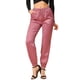 thumbnail image 1 of INSPIRE CHIC Pantalones deportivos de cintura elástica con cordón para mujer, pantalones de chándal de satén hasta el tobillo con bolsillo Rosa empolvado XL, 1 of 5