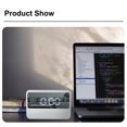 thumbnail image 4 of Naiovety Despertador digital LED Dormitorio Snooze Time Clocks Home Hotel Operado por Sala de estar Espejo interior Blanco Decoración del hogar Verde, 4 of 6