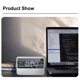 thumbnail image 4 of Injueey Digital Alarm Clock LED Sleeping Bedroom Clocks Desktop Glass Snooze Living Time Household Indoor Mirror Room Table Decoración del hogar Blanco, 4 of 6