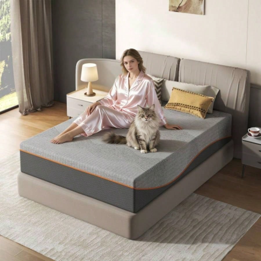 Twin Size 10 Inch Foam Mattress, Breathable Cooling Layers, Medium Feel, Safe Certified Fiberglass Mattress for Bedroom