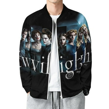 The Twilight Saga Men's Jacket Windbreaker Coat Round Neck Zipper Clothing Lightweight Streetwear Bomber Jacket