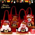 thumbnail image 2 of Bolsa de regalo con adornos navideños, Papá Noel, muñeco de nieve, cervatillo, bolsa de regalo para niños, bolsa de dulces, bolsa de mano navideña, 2 of 5