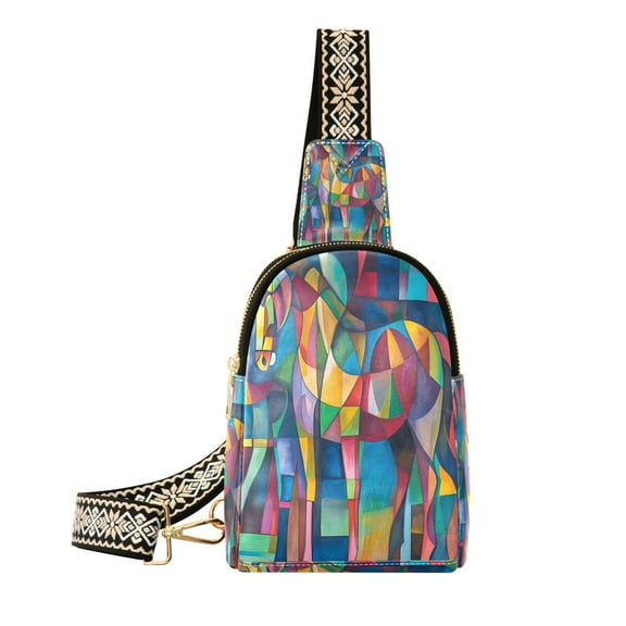 BZSMCE Crossbody Fashion Prismatic Stallion Printed Waist Packs