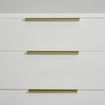 thumbnail image 5 of MoDRN Glam 3 Drawer Dresser, Bianca White with Satin Brass, 5 of 7