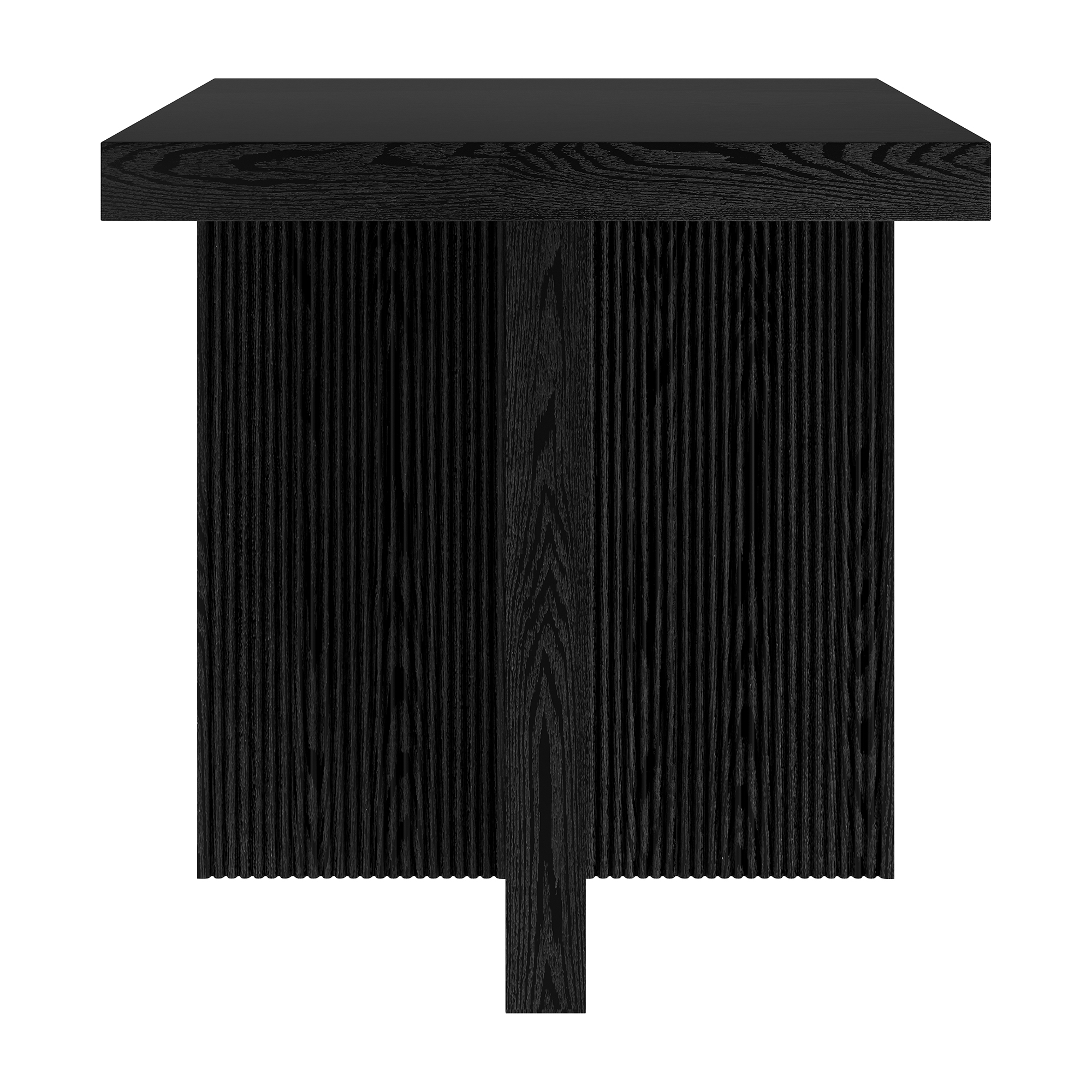 Boden 22" Wide Square Side Table in Black Grain