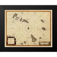 thumbnail image 2 of Blaeu 14x12 Black Modern Framed Museum Art Print Titled - Africa Cape Verde Islands - Blaeu 1667, 2 of 5