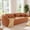 Orange, variant on 86" Soft Chenille Rustic Couch, Contemporary Sofa with Cloud-Like Comfort, Modern Accent Couch with Curved Design for Living Room & Apartment, Gray