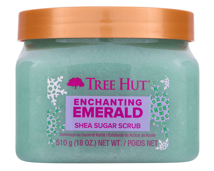 Tree Hut Enchanting Emerald Shea Sugar Exfoliating and Hydrating Body Scrub, 18 oz