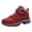 Red, variant on Womens Mens Winter Snow Boots Warm Fur Lined Non-Slip Comfortable Outdoor Walking Hiking Ankle Booties
