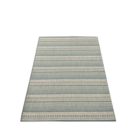 - Contemporary Indoor / Outdoor Sisal Area Rug by Benissimo Non-Skid, Woven, Transitional, Durable, and Easy Cleaning | Machine Rug for Living Room, Kitchen, Garage, Kids room etc. blue grey