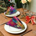 thumbnail image 3 of 1 Pack 20'' x20" Satin Table Napkins Dinner Napkins for wedding Party Decoration events Colorful and Bright Floral Pattern, 3 of 6