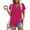 Hot Pink, variant on pstuiky Womens Shirts Short Sleeve Dressy Casual Tops Solid Blouse V Neck Short Sleeve Shirts Fashion Womens Short Sleeve Shirts Black L