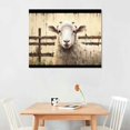 thumbnail image 2 of Orinice  Sheep Canvas Wall Art Rustic Farmhouse Lamb Pictures Print Farm Animal Painting Vintage Artwork for Home Office Decor Framed 16x12in, 2 of 6