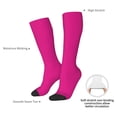 thumbnail image 5 of Picia Women Crew Soft Moisture-wicking Socks Darkmagenta Pattern Design Cotton Socks, One Size fit All, 5 of 9