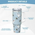 thumbnail image 5 of Lsque Skiing penguin Bear Pattern 40 OZ Ice Bully Cup with Handle and Straw, Double Wall Stainless Steel Tumbler Travel Coffee Cup with Lid for Christmas Present, 5 of 8