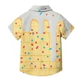 thumbnail image 4 of Guluxicc Button Up Shirts for Kids Boys Short Sleeve Geometric Print Casual Summer Turndown Collar Tops with Pockets, 4 of 8