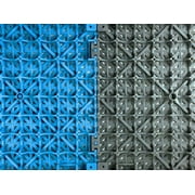 VinTile Black Non-Slip Interlocking Cushion Floor Tiles, Drainage Holes, 11-3/4 x 11-3/4, Pack of 6