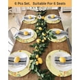 thumbnail image 4 of 13 Inch Round Placemats Set of 4, Easter Bunny Non Slip Heat Insulation PP Table Mats, Yellow Rabbit Spring Flowers Leaves Rustic Plants Washable Place Mats for Kitchen Dining Party Table Decor, 4 of 7