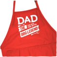 thumbnail image 1 of ApronMen, BBQ Apron For Men - Dad. The Man. The Myth. - 100% Cotton Funny Cooking Aprons For Men with Pockets - Red Color, 1 of 5