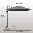 thumbnail image 3 of Outsunny Parasol Déporté de 8 Pieds en Aluminium avec Manivelle Inclinable, 3 of 10