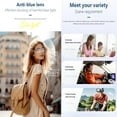 Smart Glasses with AI,Metal Smart Glasses with 144+ Languages Real-Time Translation, Touch Control, Voice Assistant, Anti-Blue Light, Smart Music Glasses for Business, Travel & Students (White)