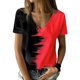 thumbnail image 2 of Tops Para Mujer Blusa Casual Elegante Camiseta Con Estampado de Manga Corta Con Cuello en V de Moda Odeerbi  ODB162592, 2 of 8