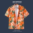 thumbnail image 4 of Men's Hawaiian Shirts Button Down Short Sleeve Tropical Print Casual Summer Beach Vacation Aloha Shirt,Sizes XS-XL, 4 of 5