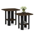 thumbnail image 3 of Furinno Simple Design End/SideTable, Columbia Walnut/Black, Set of 2, 3 of 6