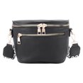 thumbnail image 2 of Fanny Pack Bolso Pecho Riñonera para Mujeres Hombres Multi Bolsillos PU Cuero Sling Monedero, 2 of 9