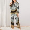 thumbnail image 2 of Sikiie Magnetic Old Compass On World Map Pajamas for Women Set, Womens Pajama Sets, Lounge Sets for Women, 2pjs for Women-XX-Large, 2 of 7