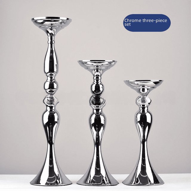 Accesorios de boda Jarrón de plomo de camino Candelabro de sirena de estilo europeo Cena a la luz de las velas Candelabro creativo nórdico Adornos