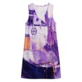 thumbnail image 7 of QQZ Women 2026 Summer Sleeveless Floral Short Shift Dress Cotton Linen Loose Tank Dress, 7 of 7