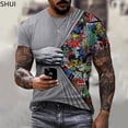 thumbnail image 2 of Camiseta Hip Hop Black Soul Street para hombre, camiseta de verano con garra de fantasma Harajuku, camiseta holgada de moda con estampado 3D de manga corta, ropa informal Tan Jianjun unisex, 2 of 2